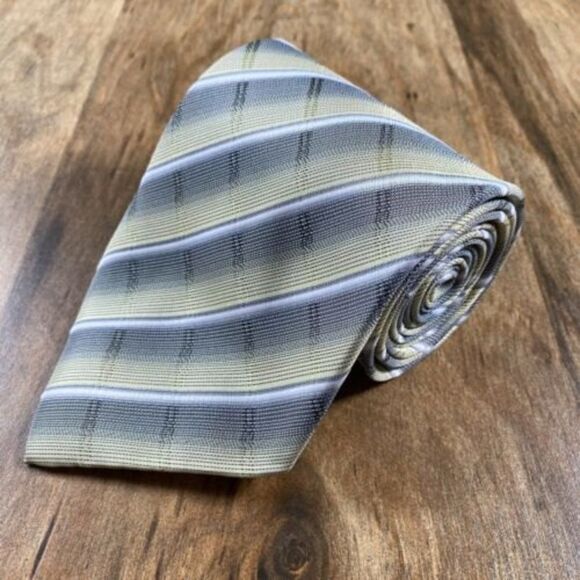 Ermenegildo Zegna Men’s 100% Silk Necktie Multicolor Striped Tie Italy 59” x 4” - Picture 1 of 6